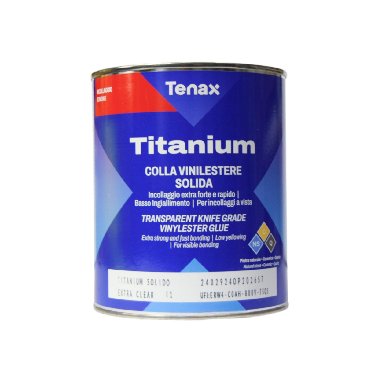 Клей полиэфирный TENAX Titanium Extra Clear (прозрачный, густой) 1 Л